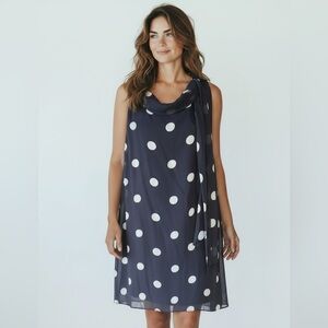 SLNY ladies crêpe sleeveless sheer dress excellent condition size 12